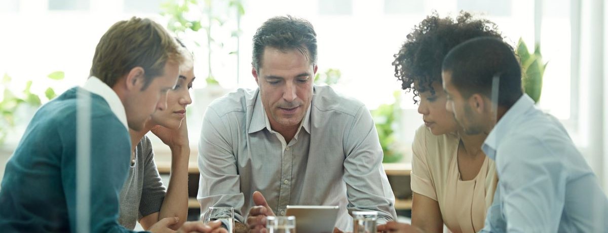 business meeting around table