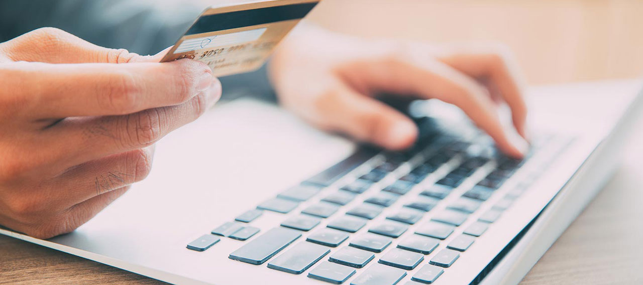 credit card and keyboard