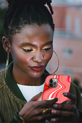 woman with cell phone