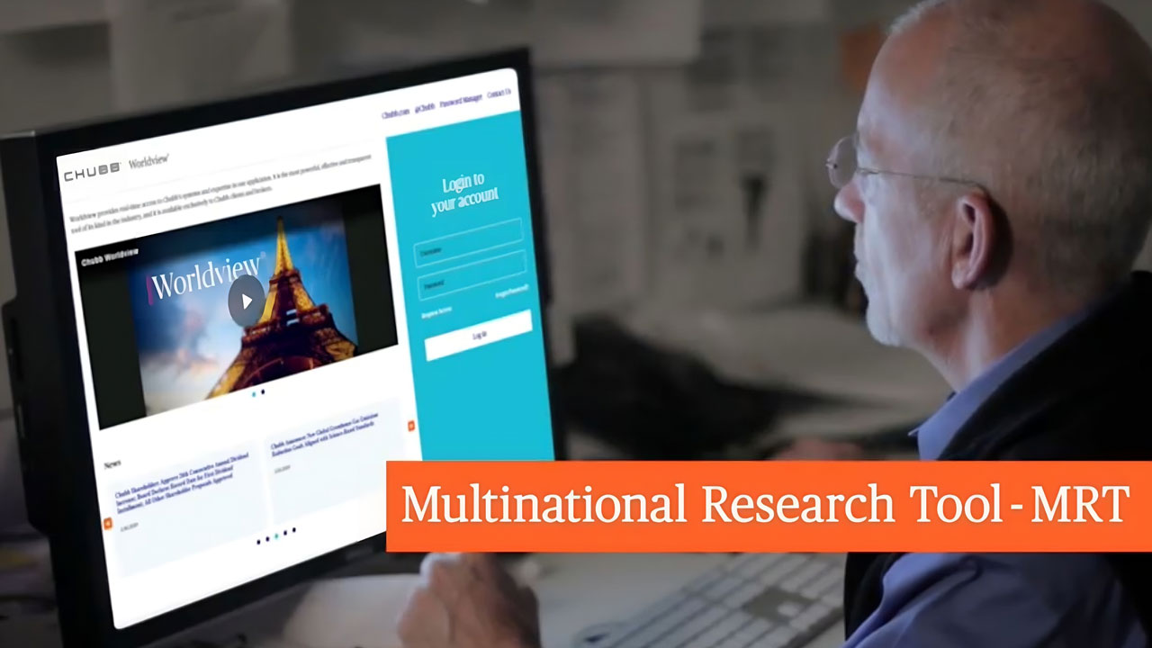 businessman logs into resources