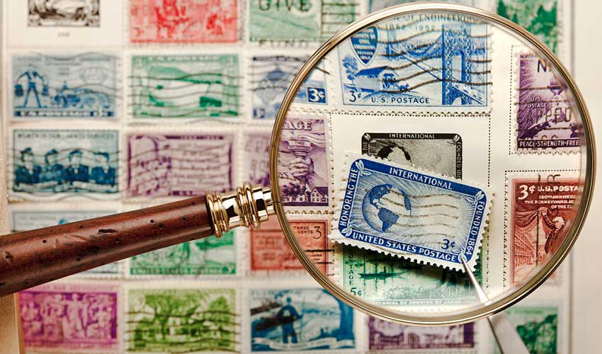stamps close up