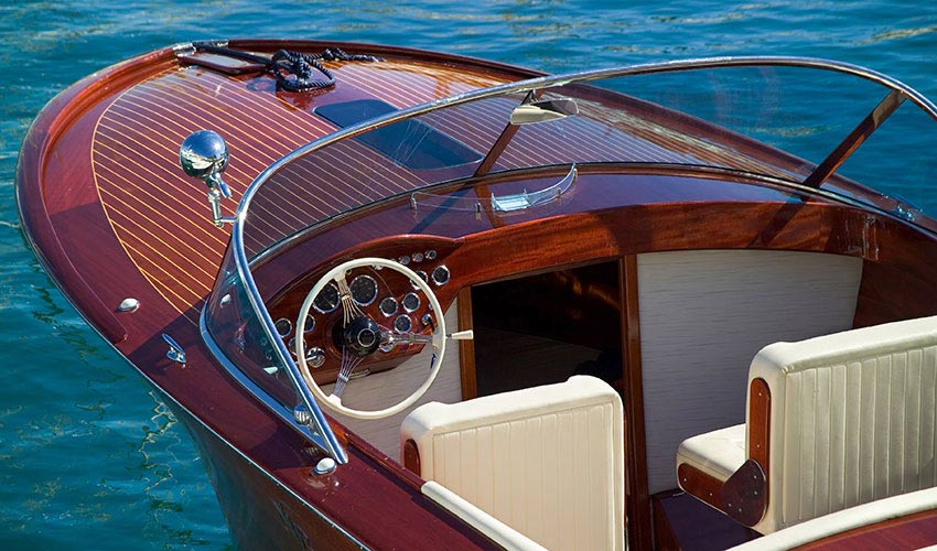 wooden luxury boat
